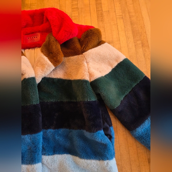 Blank NYC Multicolor Faux Fur Jacket Size L - Picture 10 of 11